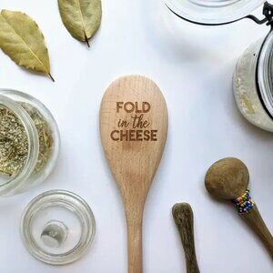 Schitt's Creek - Fold in the Cheese Engraved Wooden Spoon